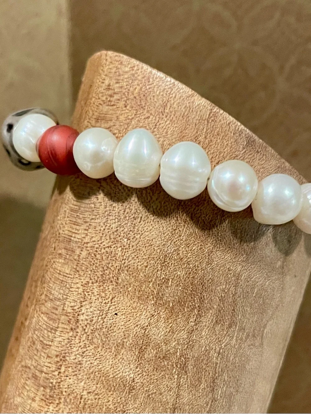 Turkmen Silver, Nagaland Glass and Pearl Bracelet